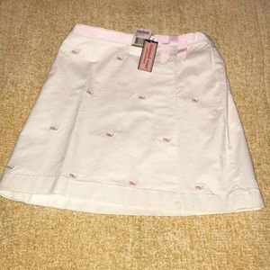 NWT Vineyard vines embroidered pink whale skirt